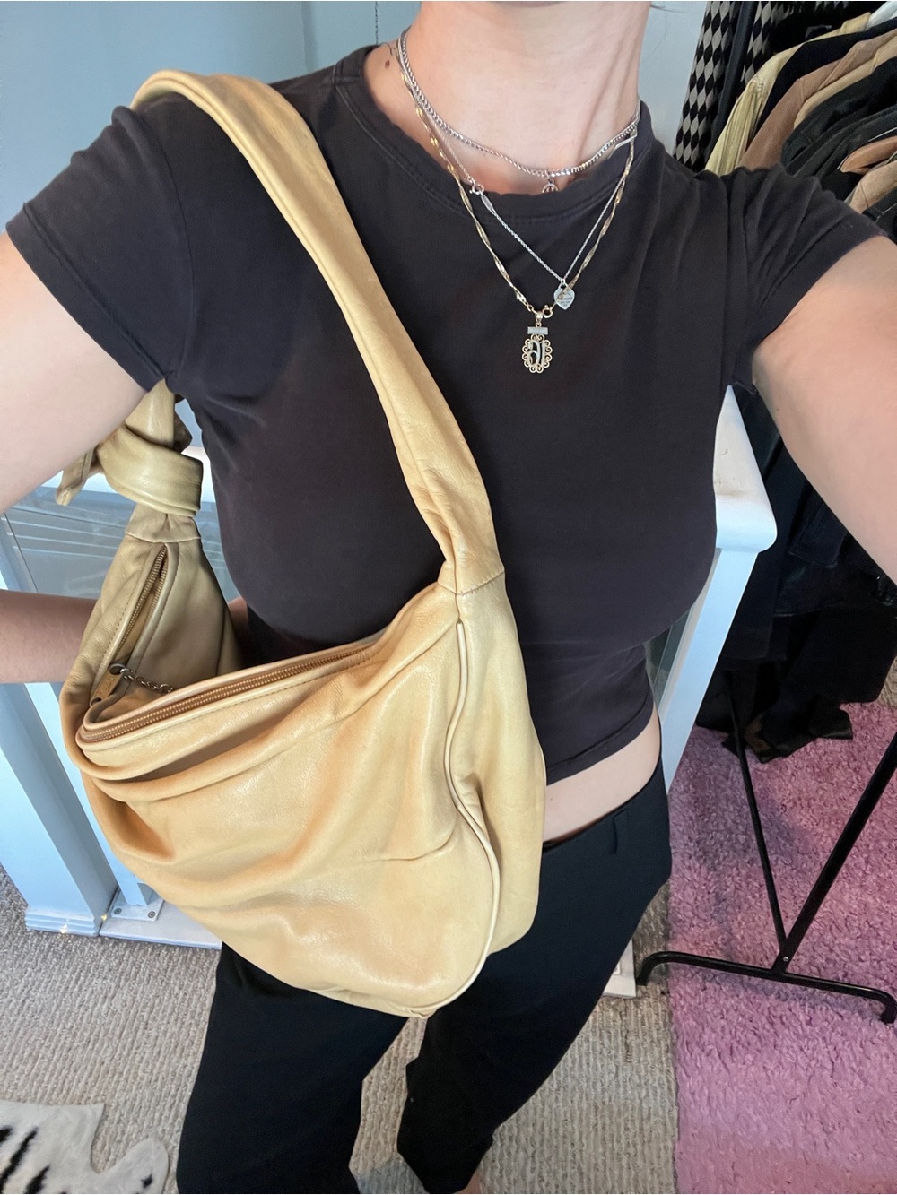 Vintage Y2K Italian Hobo Shoulder Bag